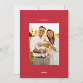 Modern Red Sunburst Frohe Weihnachten 2 Foto (Rückseite)