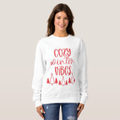 Modern Red Typografy Cosy Winter Vibes Sweatshirt (Vorne ganz)