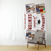 Modern Red White Abschluss 4 Foto Stand Wandteppich (Beispiel (Horizontal))