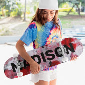 Modern Red White Abstrakt Custom Personalisiert Na Skateboard