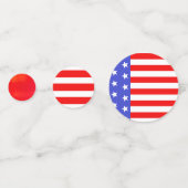 Modern Red White Blue American Flag Table Confetti Konfetti (Rückseiten)