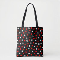 Modern Red White Canada Mapsleaf Black Pattern