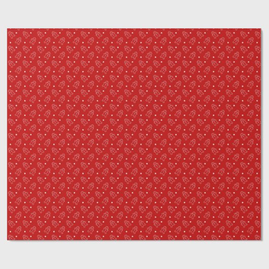 Modern Red & White Gingerbrot Menschenmuster Geschenkpapier (Flach)