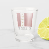 Modern Red White Gold Cat Weihnachten Schnapsglas (Rückseite)