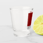 Modern Red White Gold Cat Weihnachten Schnapsglas (Links)