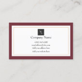 Modern Red White Gold Dankeschön Card Visitenkarte (Rückseite)