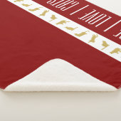 Modern Red White Gold Weihnachtskatze Sherpadecke (3/4)