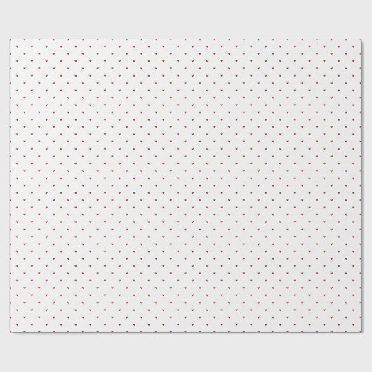 Modern Red & White Hearts Pattern Valentine Day  Geschenkpapier (Flach)