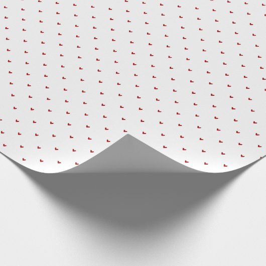 Modern Red & White Hearts Pattern Valentine Day Geschenkpapier (Ecke)