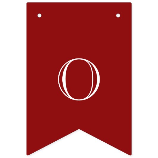 Modern Red & White Herzlichen Glückwunsch Wimpelkette (Zweite Fahne)