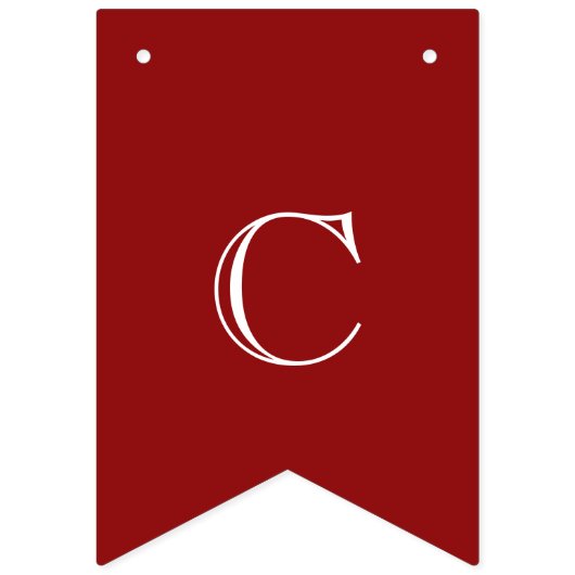 Modern Red & White Herzlichen Glückwunsch Wimpelkette (Erste Fahne)