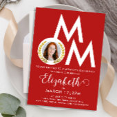 Modern Red White Mother Day Award Lunch Fett Typo Einladung