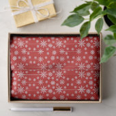 Modern Red & White Snowflake Christmas Holiday Seidenpapier (Geschenk)