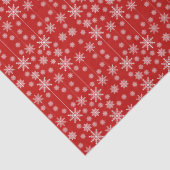 Modern Red & White Snowflake Christmas Holiday Seidenpapier (Detail)