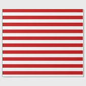 Modern Red White Strips Weihnachten Geschenkpapier (Flach)