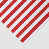 Modern Red White Strips Weihnachten Seidenpapier (Ausschnitt)
