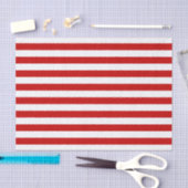 Modern Red White Strips Weihnachten Seidenpapier (Handwerk)