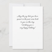 Modern Red Wine Glass 50. Geburtstagskarte (Rückseite)