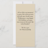 Modern Red Wine Glass Script 60. Geburtstag Karte (Rückseite)