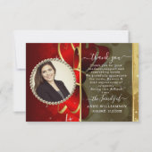 Modern Red Wrap Beerdigung Danke Karte (Vorderseite)