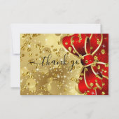 Modern Red Wrap Beerdigung Danke Karte (Rückseite)