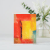 Modern Red Yellow Abstract Painting Postkarte (Stehend Vorderseite)