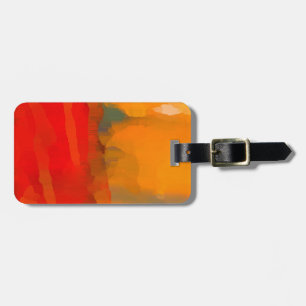 Modern Red Yellow Blue Abstrakt Luggage Tag Gepäckanhänger