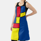 Modern Red Yellow & Blue von De Stijl Art Inspirie Schürze (InSitu)