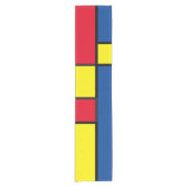 Modern Red Yellow & Blue von De Stijl Inspiriert Kurzer Tischläufer (Vorderseite)