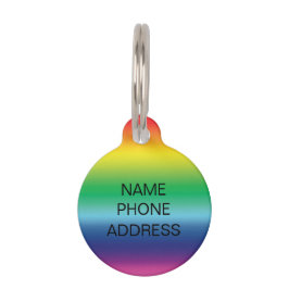 Modern Regenbogen-individuelle Name Kontaktkatze Haustiermarke