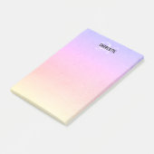 Modern Regenbogenmonogramm Post-it Klebezettel (angewinkelt)