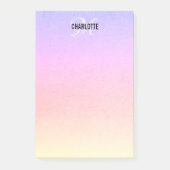 Modern Regenbogenmonogramm Post-it Klebezettel (Vorderseite)