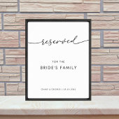 Modern reserviert für das Hochzeitszeichen einer B Poster