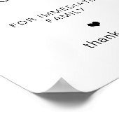 Modern reserviert für Familienfeier Poster (Ecke)