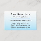 Modern Residential Pressure Washing Split Visitenkarte (Rückseite)