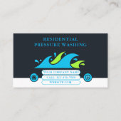 Modern Residential Pressure Washing Wave Logo Visitenkarte (Vorderseite)