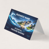 Modern Residential Pressure Washing Wave Visitenkarten (Vorderseite)