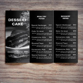 Modern Restaurant Food Trifold Broschüre Preislist