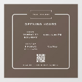 Modern Retail Business Opening Hours Window cling Fensteraufkleber (Blatt)