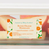 Modern Retro Bergamote Orange Marmalade Labels Etiketten (Befestigt)