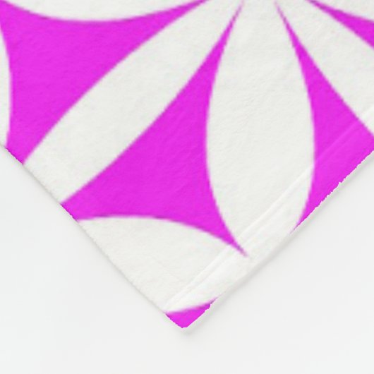 Modern/Retro-Blume in Hot-Pink Fleecedecke (Ecke)