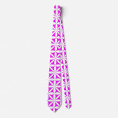 Modern/Retro-Blume in Hot-Pink Krawatte (Vorderseite)