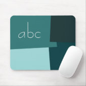 Modern Retro Color Geometric Muster Monogram #17 Mousepad (Mit Mouse)