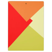 Modern Retro Color Geometric Muster Monogram #3 Klemmbrett (Rückseite)