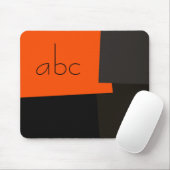 Modern Retro Color Geometric Muster Monogram #3 Mousepad (Mit Mouse)
