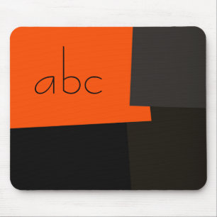 Modern Retro Color Geometric Muster Monogram #3 Mousepad