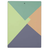 Modern Retro Color Geometric Muster Monogram #4 Klemmbrett (Rückseite)