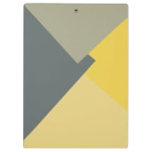 Modern Retro Color Geometric Muster Monogram #5 Klemmbrett (Rückseite)