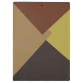 Modern Retro Color Geometric Muster Monogram #6 Klemmbrett (Rückseite)