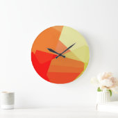Modern Retro Colors Geometric #18 Große Wanduhr (Zuhause)